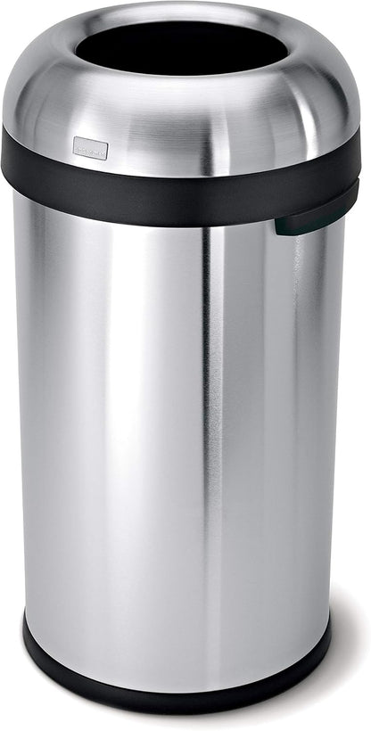Simplehuman 60L Bullet Open Office Business Commercial Bin, Large Capacity