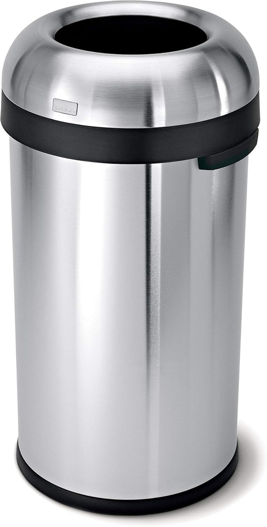 Simplehuman 60L Bullet Open Office Business Commercial Bin, Large Capacity
