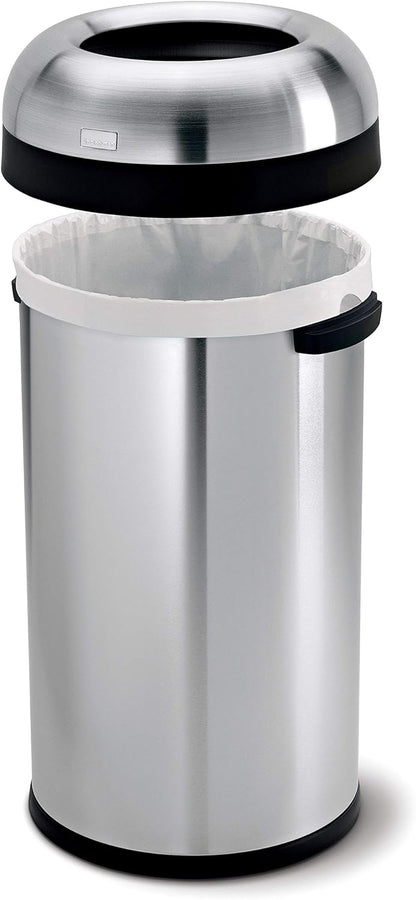 Simplehuman 60L Bullet Open Office Business Commercial Bin, Large Capacity
