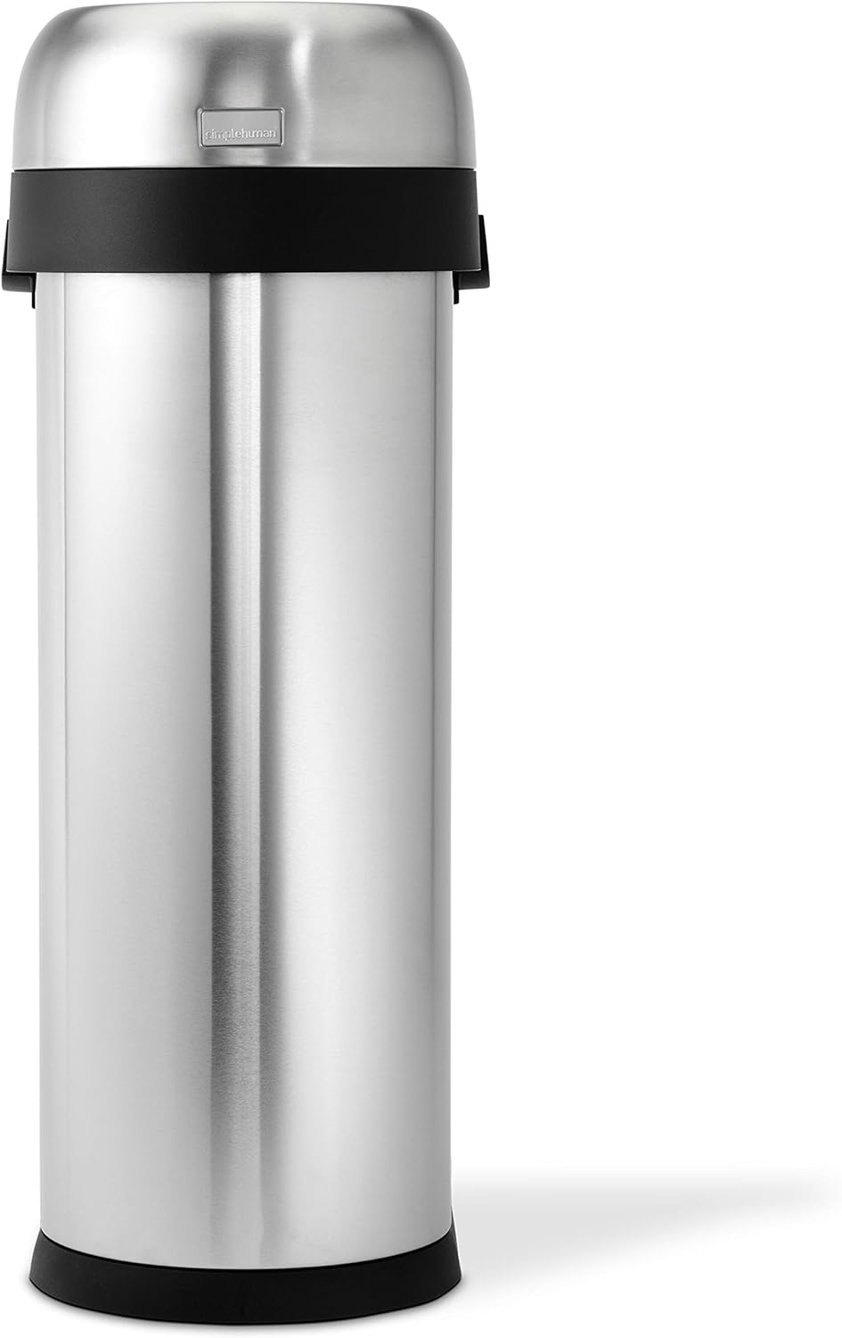 Simplehuman 50 Liter  Slim Open Top Trash Can, Commercial Grade Heavy Gauge Brushed Stainless Steel