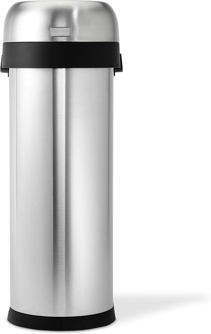 Simplehuman 50 Liter  Slim Open Top Trash Can, Commercial Grade Heavy Gauge Brushed Stainless Steel