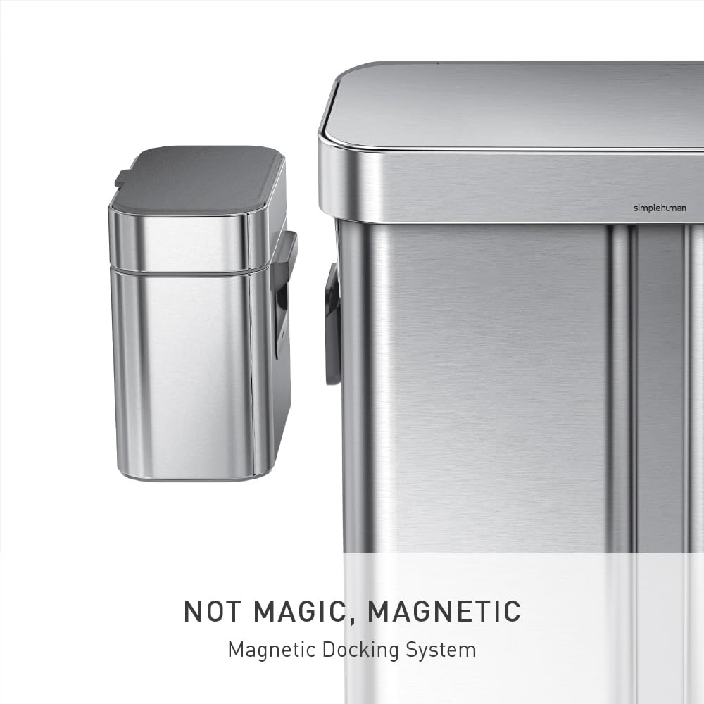 Simplehuman 4L Compost Caddy, Indoor Kitchen Countertop Bin for Food Waste