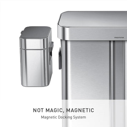 Simplehuman 4L Compost Caddy, Indoor Kitchen Countertop Bin for Food Waste