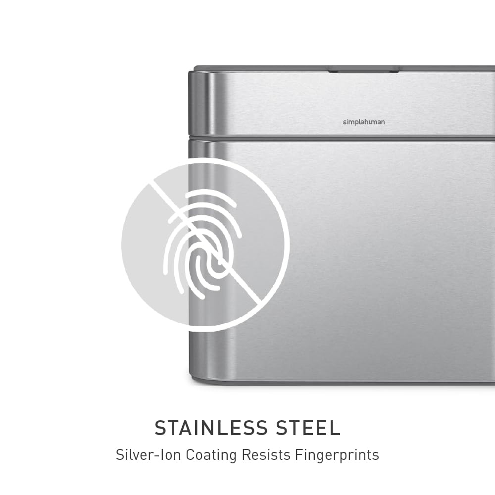 Simplehuman 4L Compost Caddy, Indoor Kitchen Countertop Bin for Food Waste