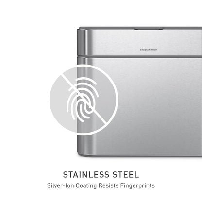 Simplehuman 4L Compost Caddy, Indoor Kitchen Countertop Bin for Food Waste
