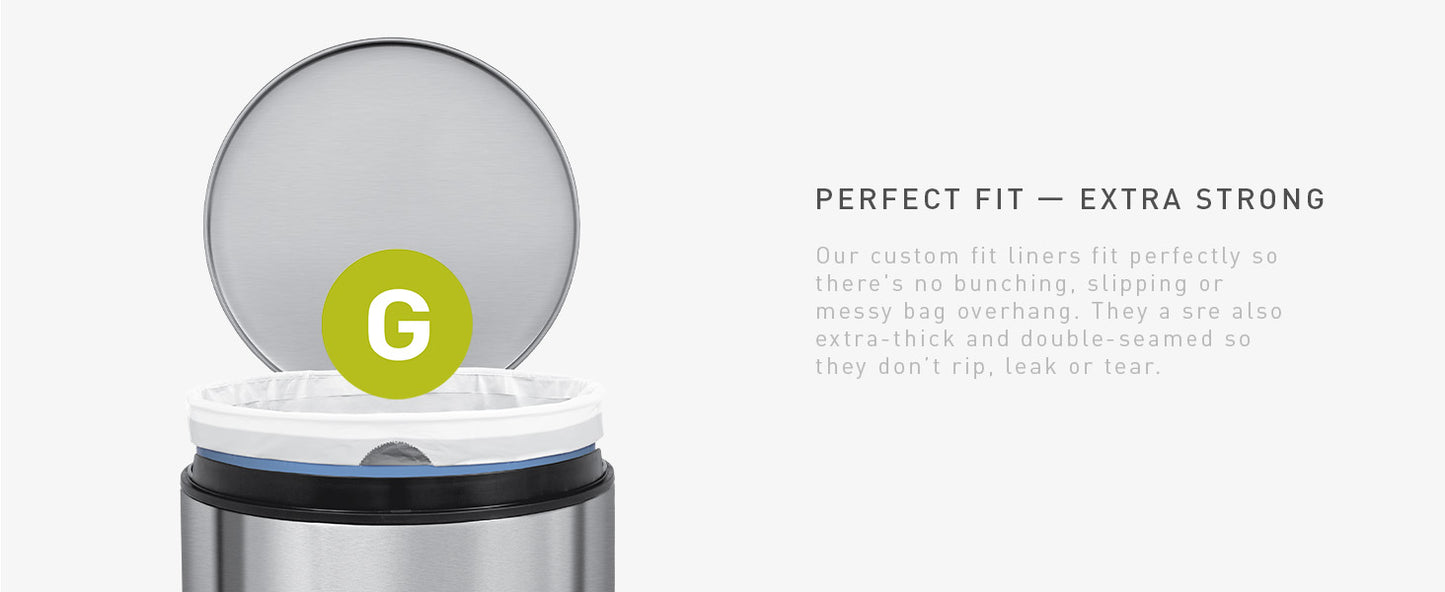Simplehuman 30 Liter / 8 Gallon Round Step Trash Can, Brushed Stainless Steel