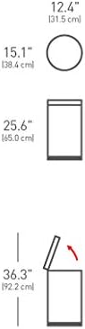 Simplehuman 30 Liter / 8 Gallon Round Step Trash Can, Brushed Stainless Steel