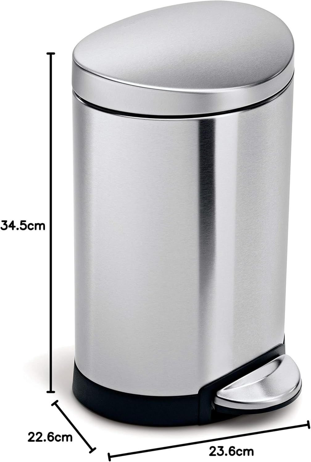 Simplehuman 6L Semi-Round Pedal Bin