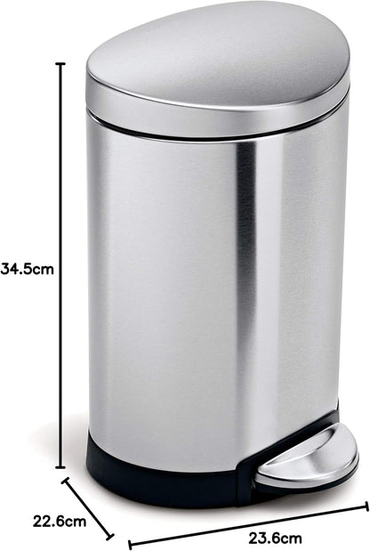 Simplehuman 6L Semi-Round Pedal Bin