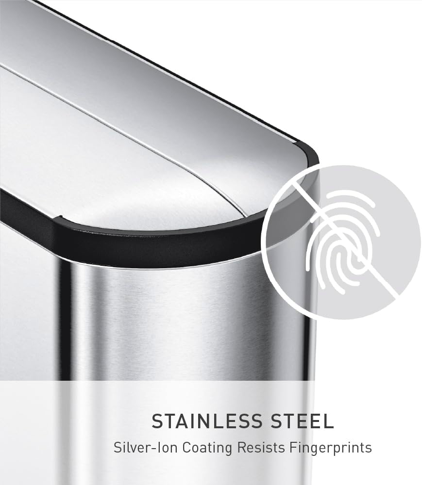Simplehuman 10 Liter  Butterfly Lid Bathroom Step Trash Can