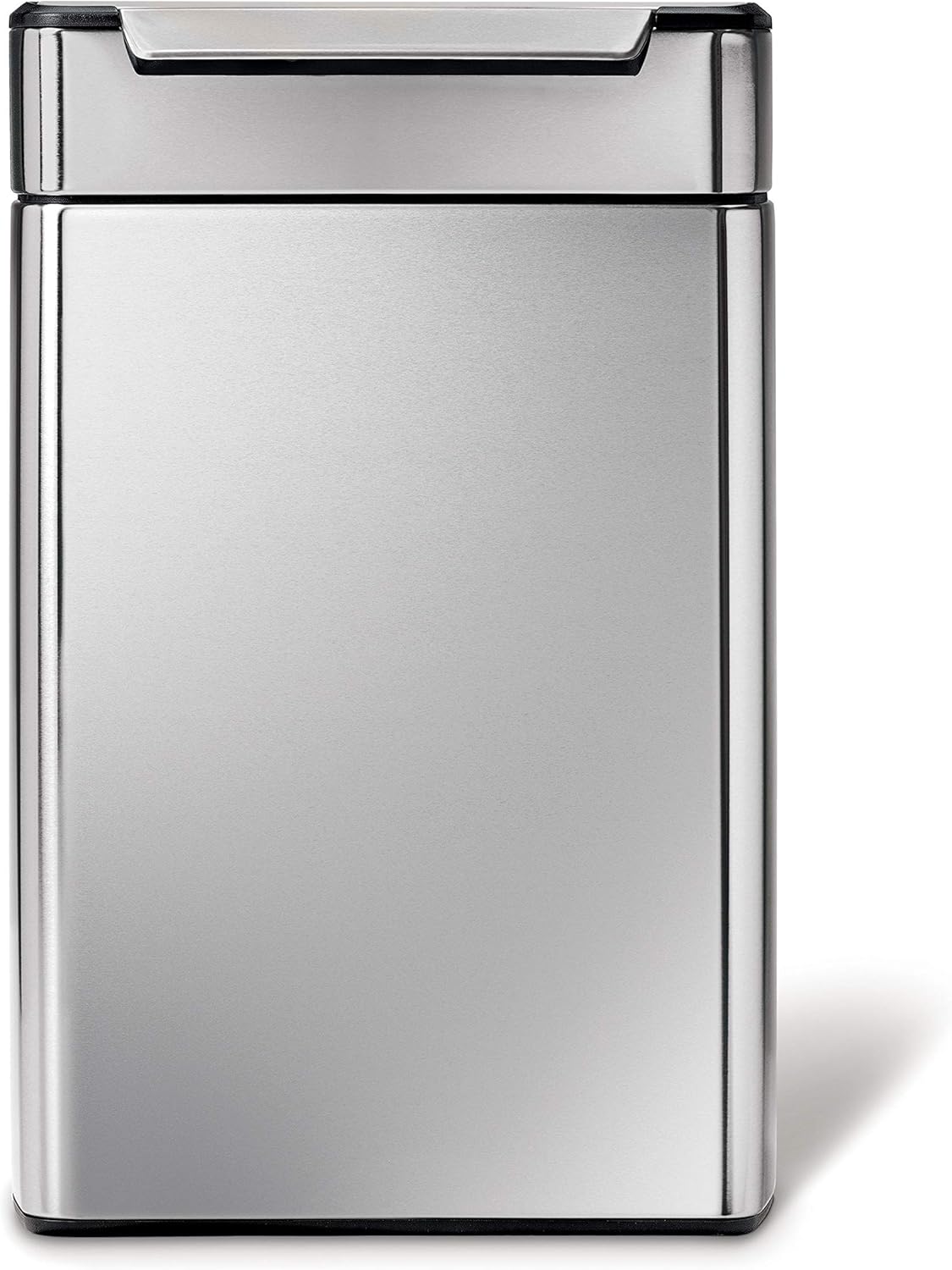 Simplehuman 48 Liter Touch-Bar Dual Compartment Kitchen Recycling Trash Can, Brushed Stainless Steel