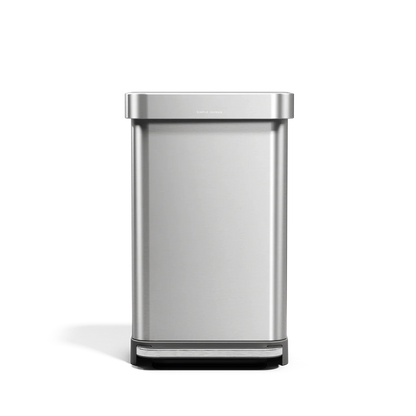 Simplehuman Rectangular Step Can, 55L / 45L Kitchen Trash Can