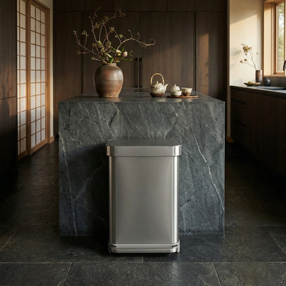 Simplehuman Rectangular Step Can, 55L / 45L Kitchen Trash Can