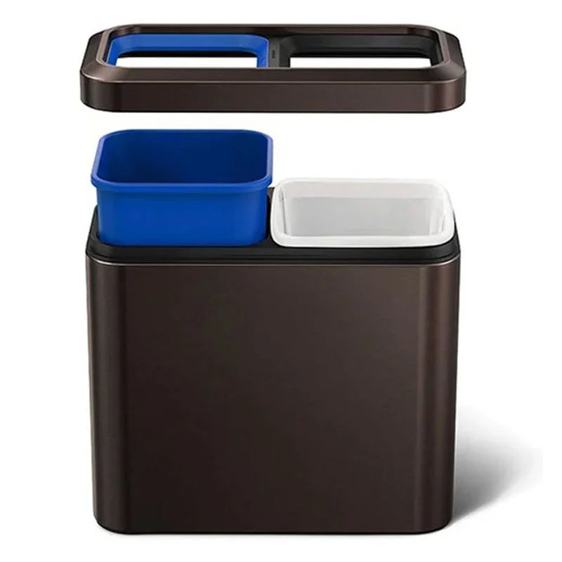Simplehuman Slim Open Recycler, Dark Bronze