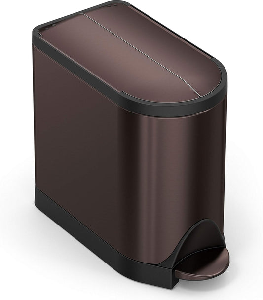 Simplehuman 10L Butterfly Pedal Bin, Dark Bronze Stainless Steel