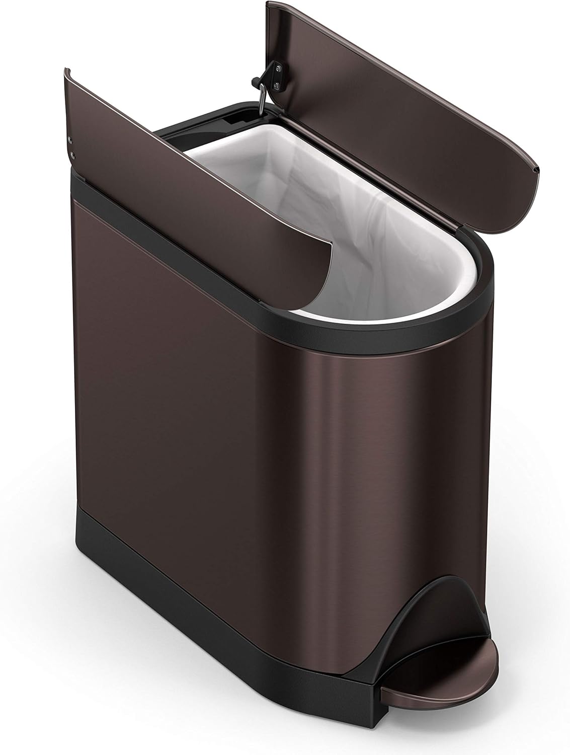 Simplehuman 10L Butterfly Pedal Bin, Dark Bronze Stainless Steel