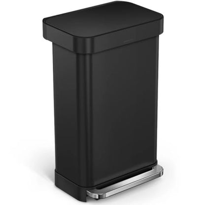 Simplehuman 45L Rectangular Pedal Bin Matte Black