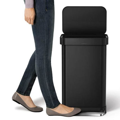 Simplehuman 45L Rectangular Pedal Bin Matte Black