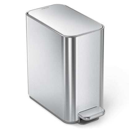 Simplehuman Slim Step Can, 5L / 1.3 Gallon Compact Bathroom Trash Can