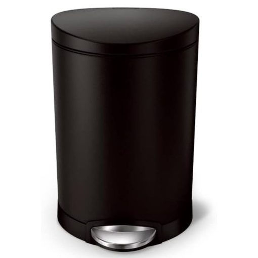 Simplehuman 6L Semi Round Pedal Bin Matte Black