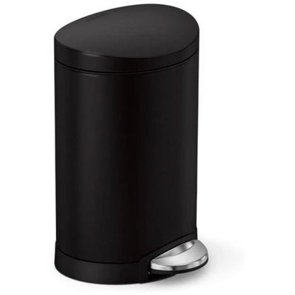 Simplehuman 6L Semi Round Pedal Bin Matte Black