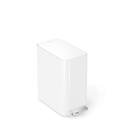 Simplehuman Slim Step Can, 5L / 1.3 Gallon Compact Bathroom Trash Can, Liner Pocket