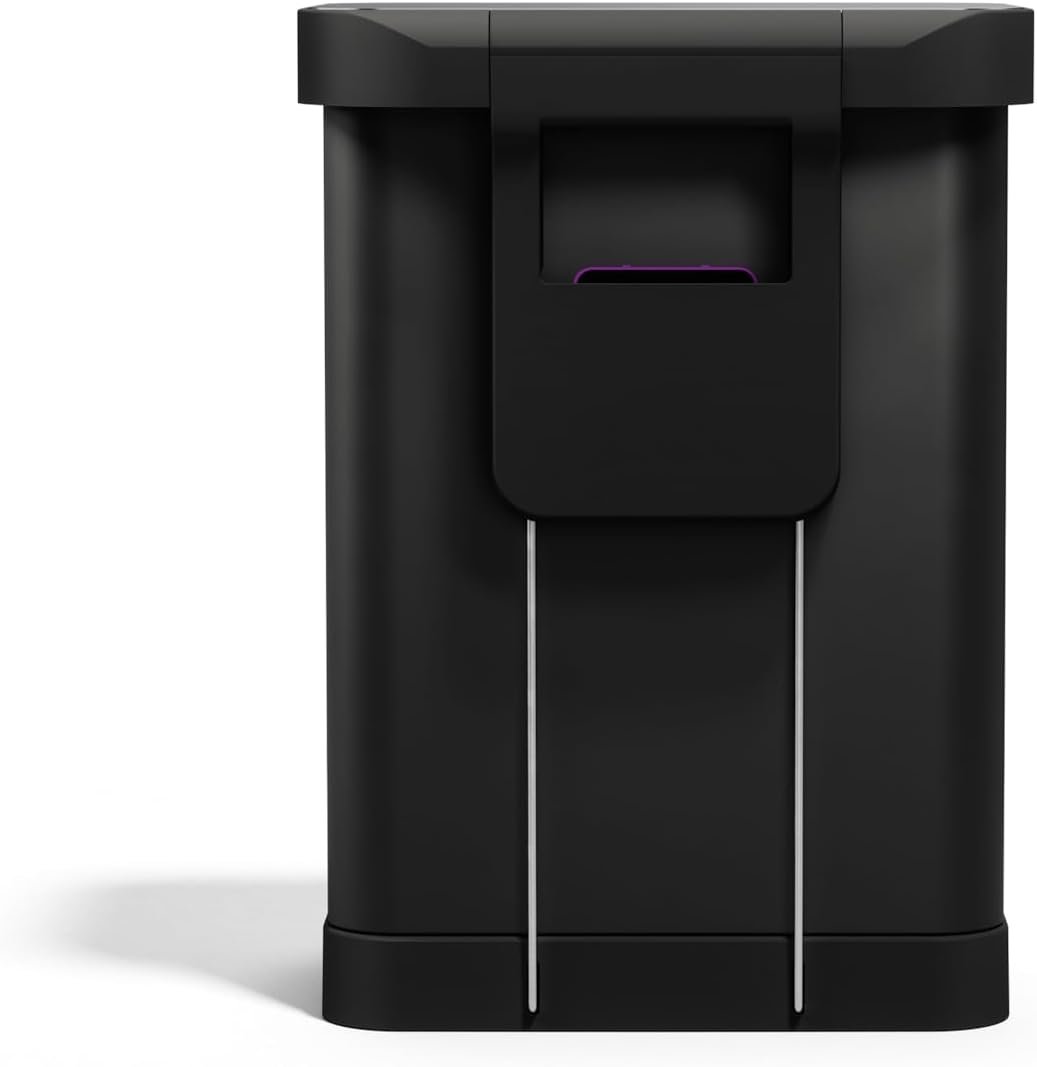 Simplehuman  55L Liner Rim Rectangular Step Can, Matte Black