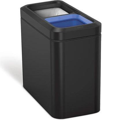 Simplehuman 20L Dual Compartment Slim Open Bin , Matte Black
