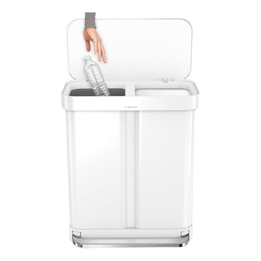 Simplehuman 58L Rectangular Dual Compartment Step-On Trash Can