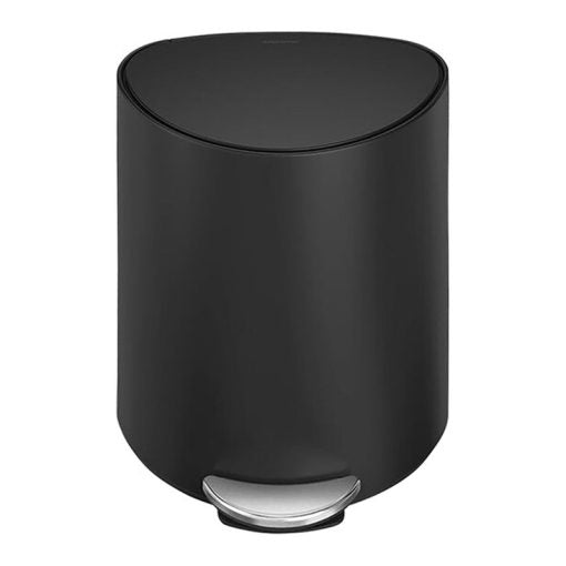 Simplehuman Mini Countertop Trash Can, 1.5L / 0.4 Gallon Compact Vanity Trash Can, Balanced Swing Lid