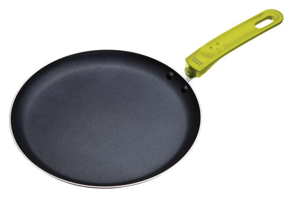 KitchenCraft Colourworks Green Crêpe Pan with Soft Grip Handle