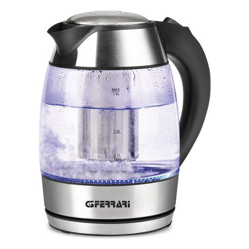 G3Ferrari BolleBlu Electric Kettle 1.8 L 2200 W Black, Stainless Steel, Transparent