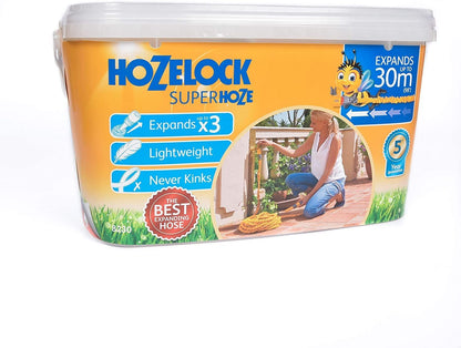 Hozelock 30M Superhoze Hosepipe, Yellow & Grey 82308000