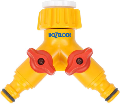 Hozelock Dual Tap Connector, Yellow 22560000