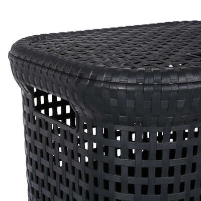 5Five 60L Laundry Basket+Lid Rattan