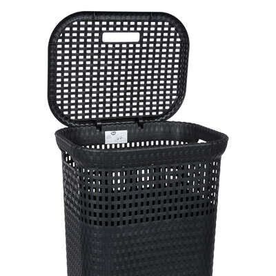 5Five 60L Laundry Basket+Lid Rattan