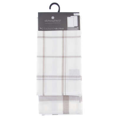 Jja S/2 Grey Kitchen Towels 45X70 146161B
