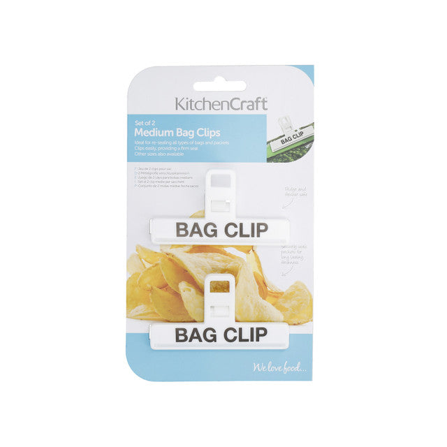 KitchenCraft KitchenCraft Set of 2 Medium Plastic Bag Clips