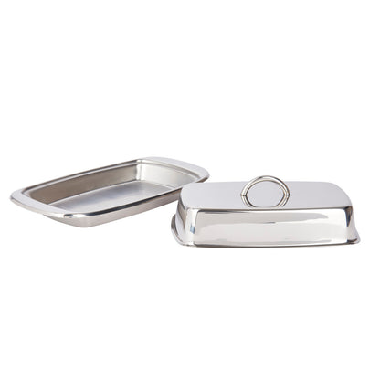 KitchenCraft Stainless Steel Covered Butter Dish