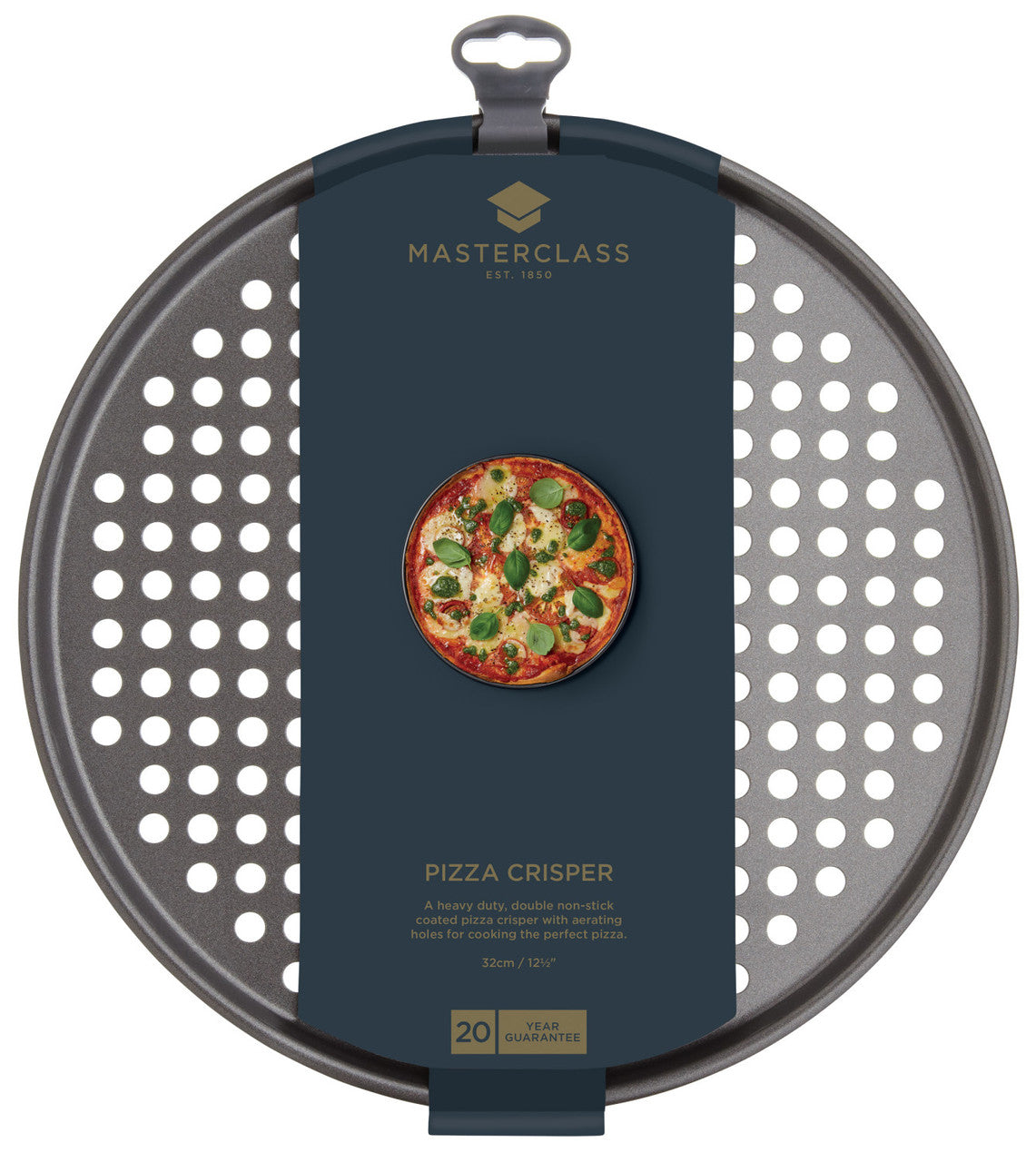 KitchenCraft MasterClass Non-Stick Pizza Crisper, 33cm