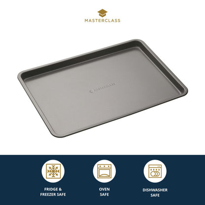 KitchenCraft MasterClass Non-Stick Baking Tray, 35cm x 25cm