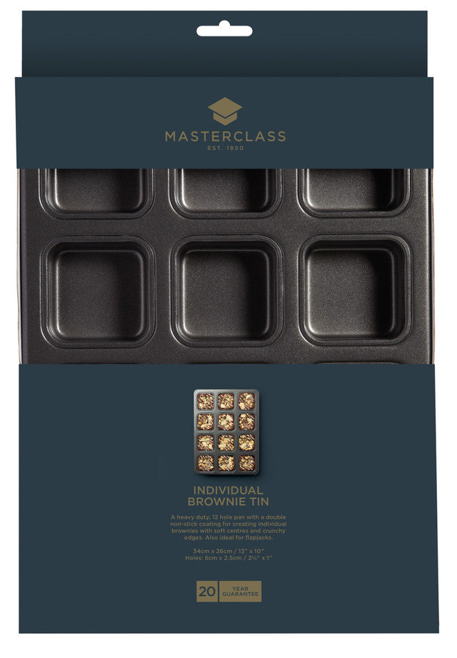 KitchenCraft MasterClass Non-Stick 12 Hole Brownie Pan