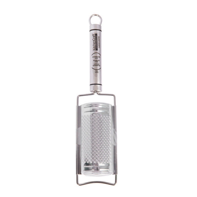 KitchenCraft  Oval Handled Professional Stainless Steel Curved Nutmeg and Zest Grater