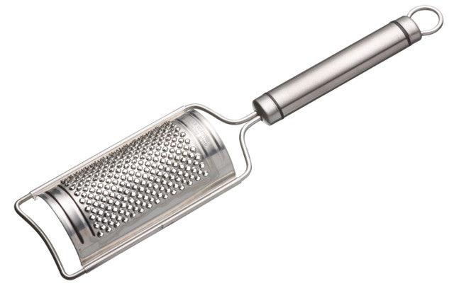 KitchenCraft  Oval Handled Professional Stainless Steel Curved Nutmeg and Zest Grater