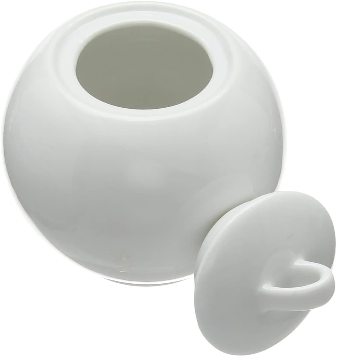 Kilner Price & Kensington Simplicity Sugar Bowl With Lid, Porcelain, White, 9.6 x 9.6 x 7.7 cm