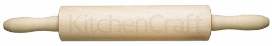 KitchenCraft Beech Wood Revolving 44cm Rolling Pin