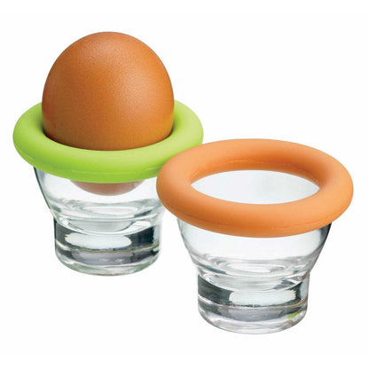 KitchenCraft ColourWorks Glass Egg Cups CWEGGDISPSIL24