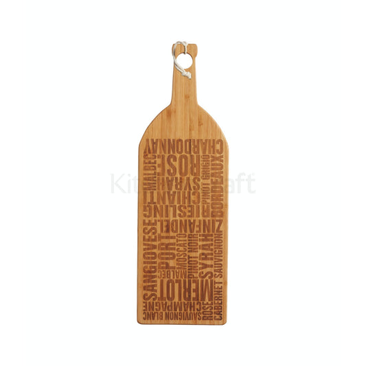 KitchenCraft MasterClass Gourmet Prep & Serve Wine Bottle Bamboo Board MCWW07