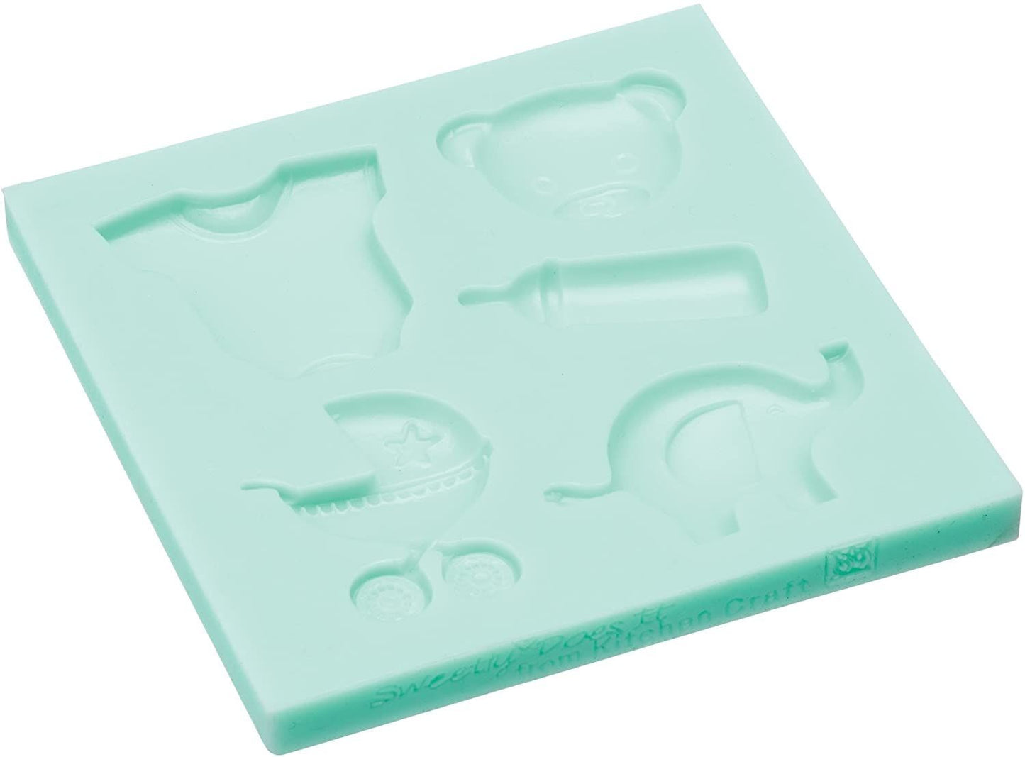 KitchenCraft Sweetly Does It Baby Silicone Fondant Mould, Turquoise SDBFM01