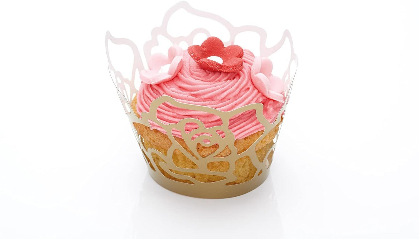 KitchenCraft Sweetly Does It Cakes Rose Filigree Paper Cake Wraps KCCCWRAP6